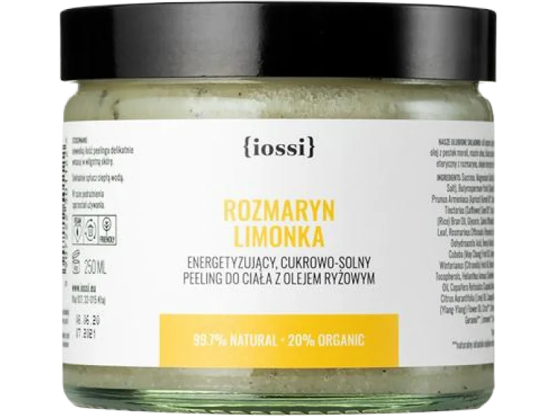 Iossi rozmaryn limonka energetyzujący cukrowo-solny peeling do ciała