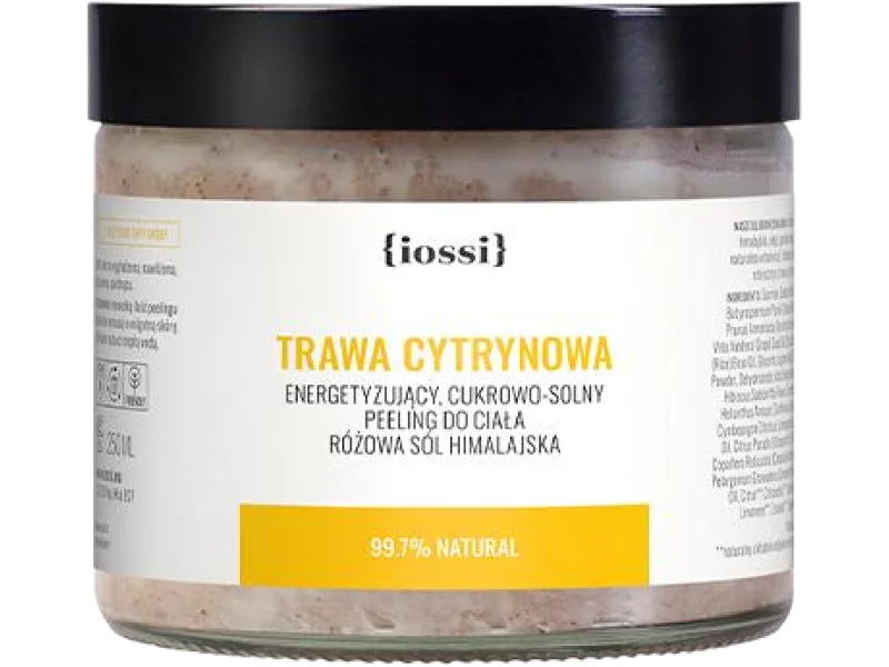 Iossi trawa cytrynowa energetyzujący cukrowo-solny peeling do ciała