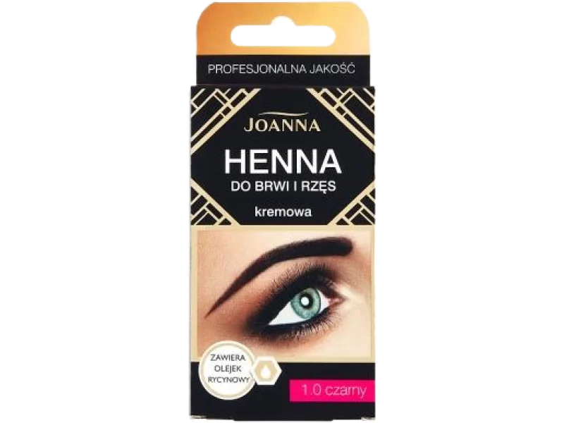 Joanna Henna do brwi i rzęs kremowa, czarny, henna w kremie