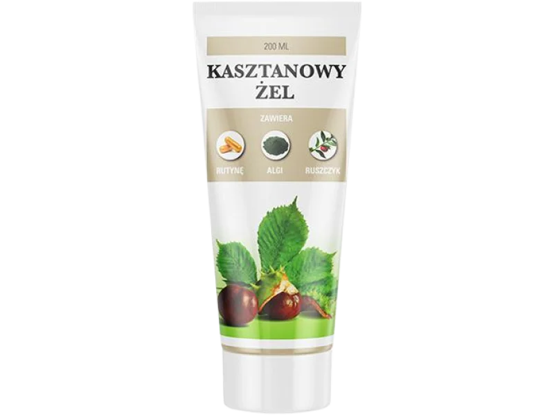 Kasztanowy żel do codziennej pielęgnacji nóg z rutyną algami i ruszczykiem