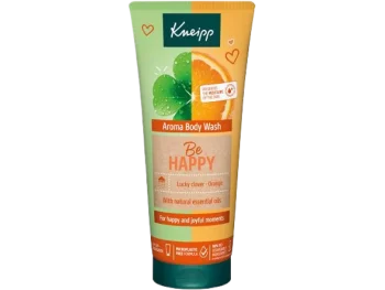 Zdjęcie produktu Kneipp Be Happy, pielęgnujący żel pod prysznic, pomarańcza i koniczyna