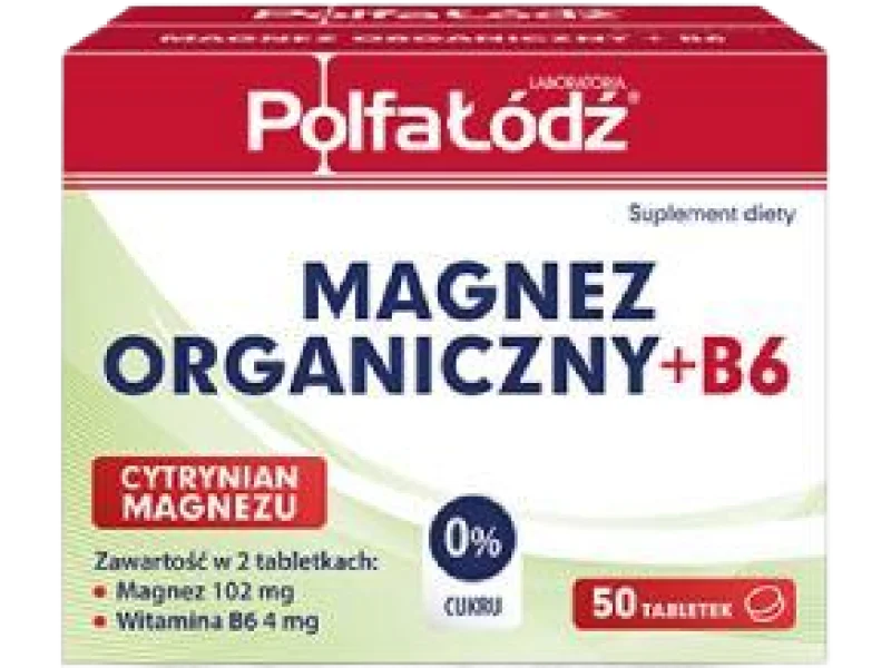 Laboratoria PolfaŁódź Magnez organiczny B6, tabletki