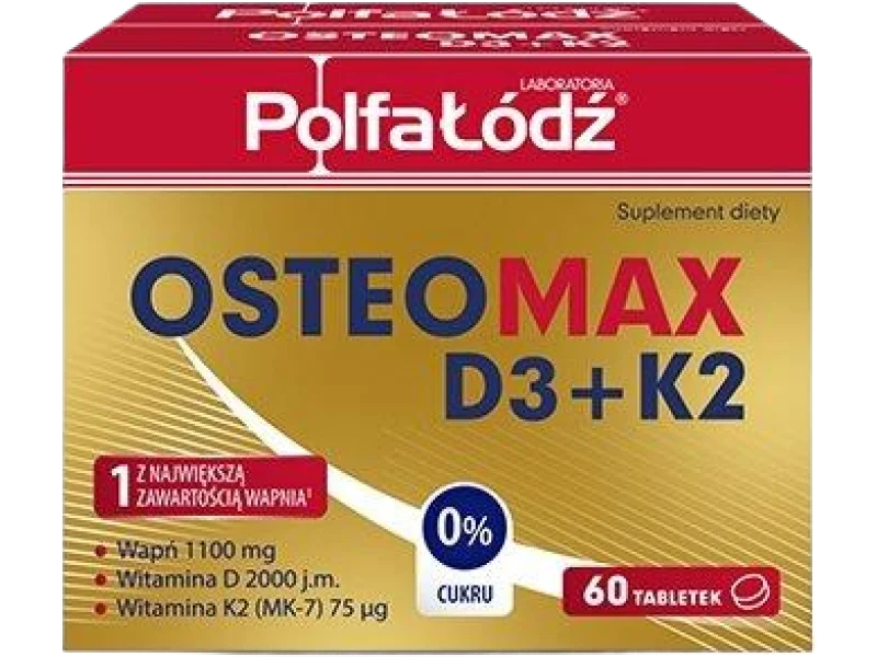 Laboratoria PolfaŁódź Osteomax D3 + K2, tabletki