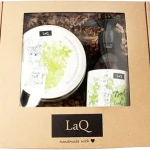 LaQ zestaw winogrono i kiwi naturalny peeling myjący + żel ujędrniający