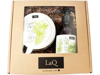 Zdjęcie produktu LaQ zestaw winogrono i kiwi naturalny peeling myjący + żel ujędrniający