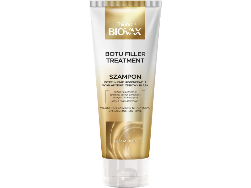 L’Biotica Biovax Glamour Botu Filler Treatment wypełniająco-wygładzający, szampon