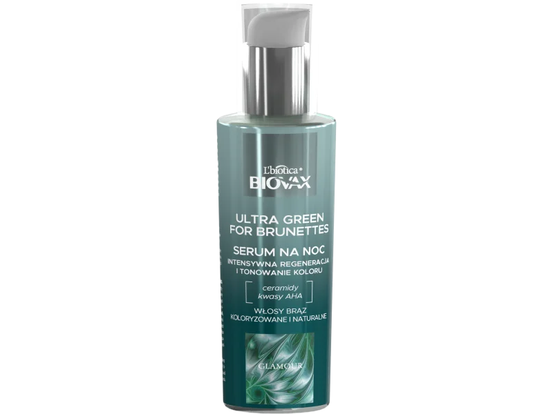 L’biotica Biovax Glamour Ultra Green for Brunettes na noc do włosów, serum