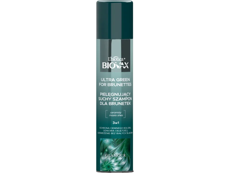 L’biotica Biovax Glamour Ultra Green for Brunettes, suchy szampon
