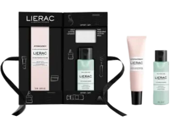 Zdjęcie produktu LIERAC HYDRAGENIST nawilżający krem pod oczy + woda micelarna + płatki kosmetyczne do demakijażu wielokrotnego użycia, krem + woda + płatki