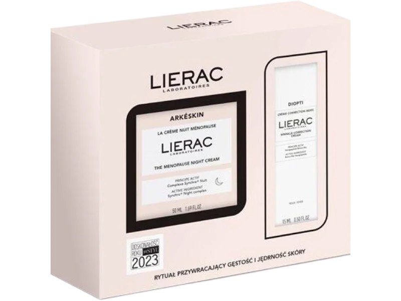 Lierac Zestaw Xmass Arkeskin Night Cream + Diopti Rides, krem