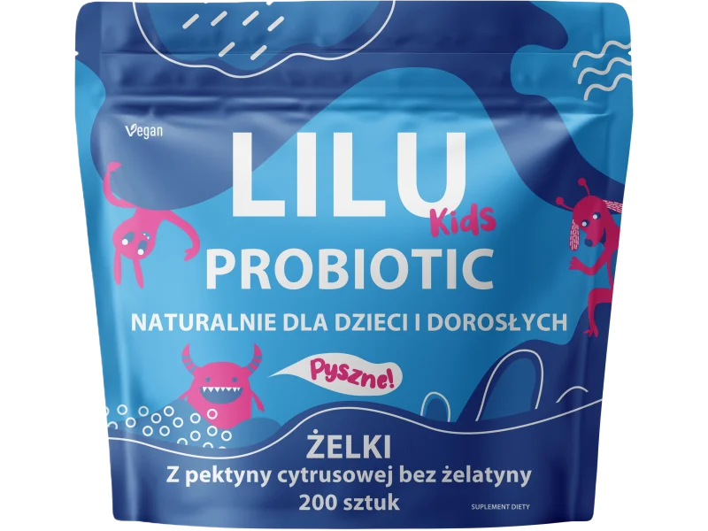 Lilu Kids Probiotic, smak jeżynowy, żelki