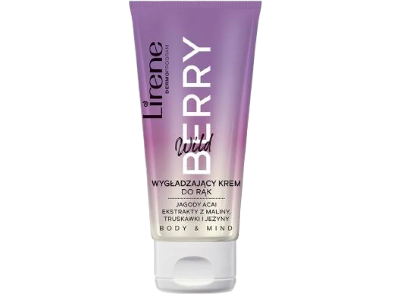 Lirene Body & Mind wygładzający krem do rąk, smak wildberry