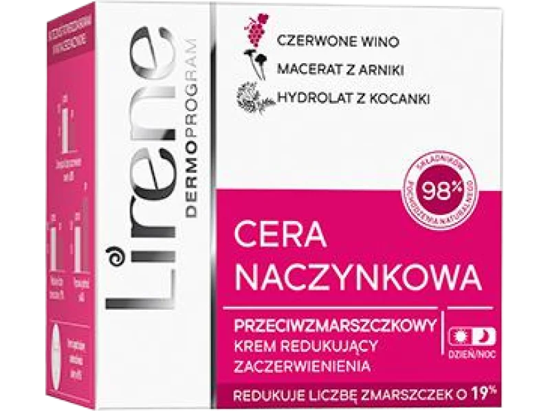 Lirene Cera Naczynkowa przeciwzmarszczkowy krem redukujący zaczerwienienia dzień/noc