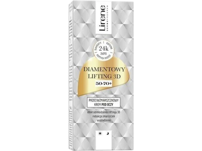 Lirene diamentowy lifting 3D przeciwzmarszczkowy pod oczy 50-70+, krem