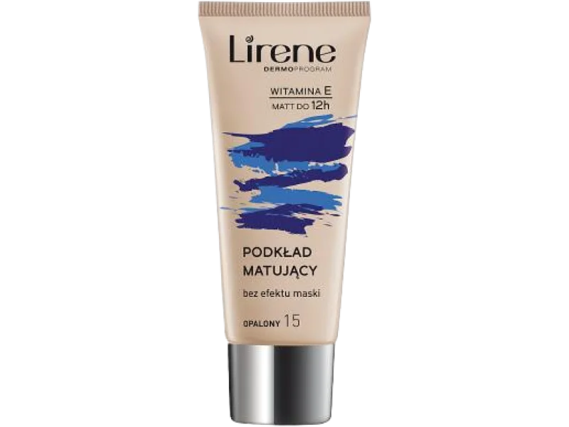 LIRENE NATURE MATTE Matujący, 15 opalony, podkład