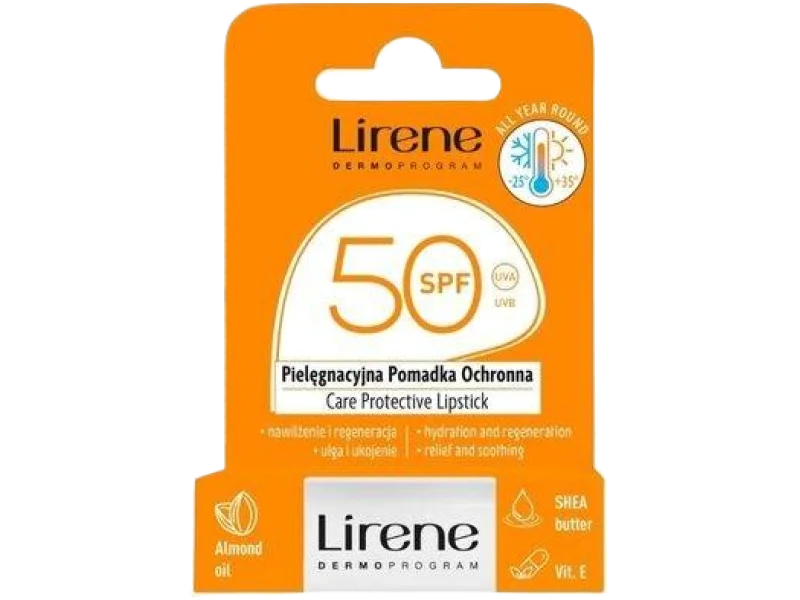 Lirene pielęgnacyjna pomadka ochronna do ust SPF 50