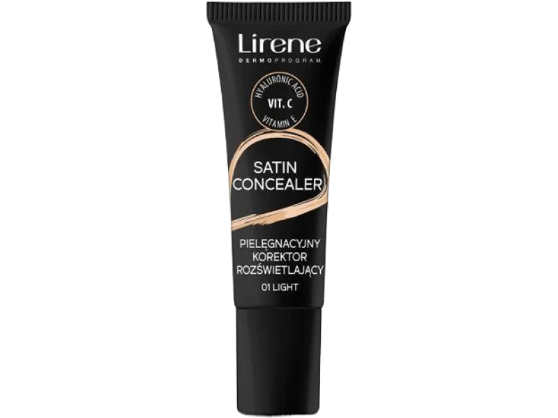 Lirene Satin Concealer pielęgnacyjny korektor rozjaśniający, 01 light