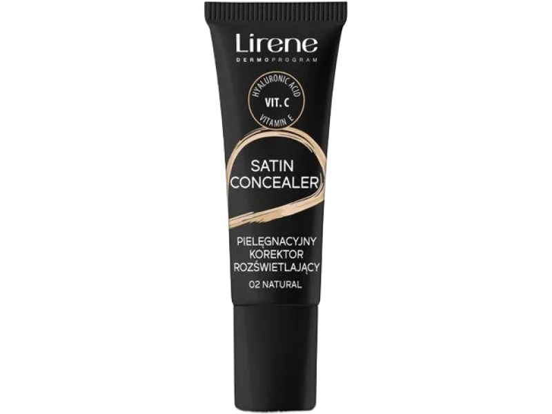 Lirene Satin Concealer pielęgnacyjny korektor rozjaśniający, 02 Natural