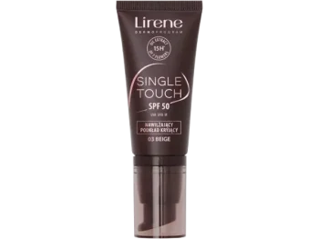 Zdjęcie produktu Lirene Single Touch nawilżający podkład kryjący SPF 50 beige 03, krem