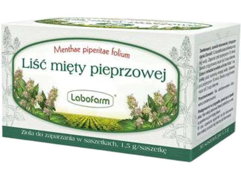 Liść mięty pieprzowej, zioła do zaparzania