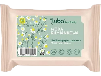 Zdjęcie produktu Luba Eco Family woda rumiankowa nawilżany papier toaletowy, chusteczki