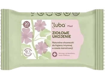 Zdjęcie produktu Luba Med ziołowe ukojenie do higieny intymnej w czasie menstruacji, chusteczki