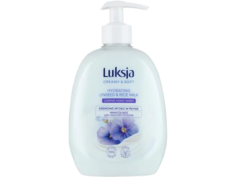 Luksja Creamy & Soft kremowe mydło len i mleczko ryżowe, płyn