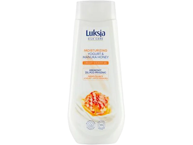 Luksja Silk Care kremowy żel pod prysznic jogurt i miód manuka, żel na skórę
