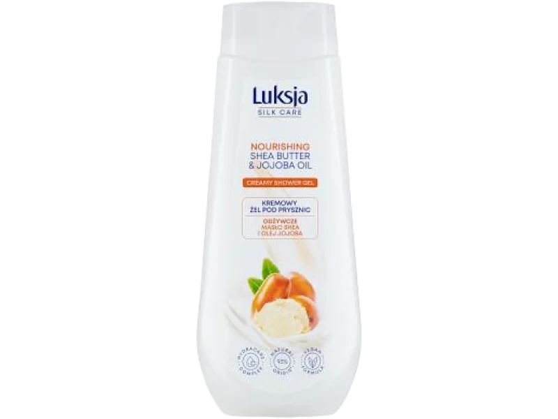 Luksja Silk Care kremowy żel pod prysznic masło shea i olej jojoba, żel na skórę