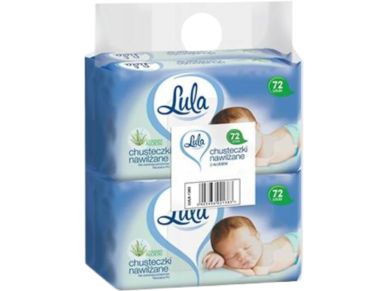 Lula Baby chusteczki nawilżane z dodatkiem aloesu