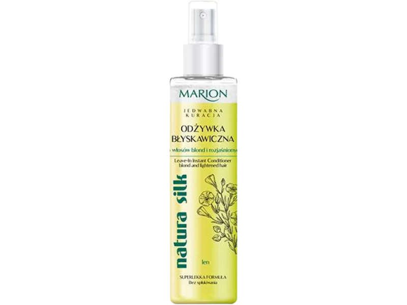 Marion Jedwabna Kuracja Natura Silk błyskawiczna odżywka do włosów blond i rozjaśnionych, spray