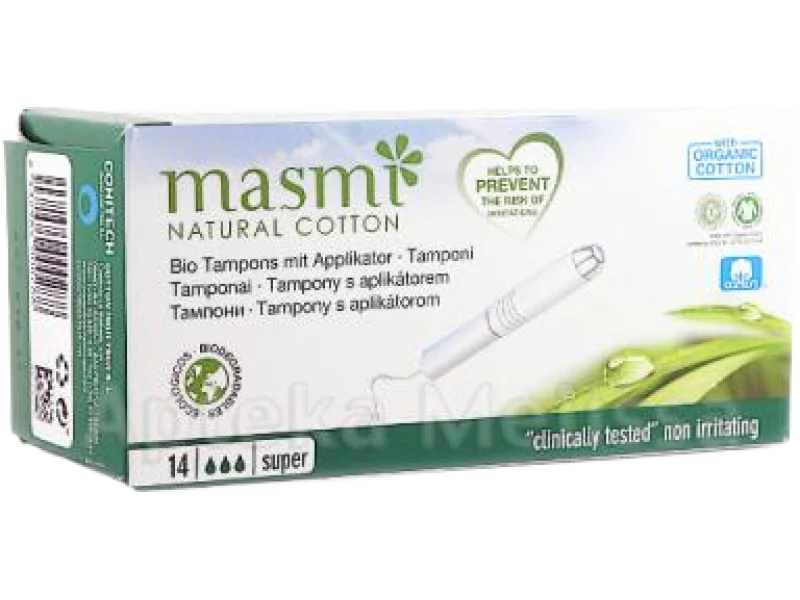 MASMI SUPER tampony organiczne z aplikatorem