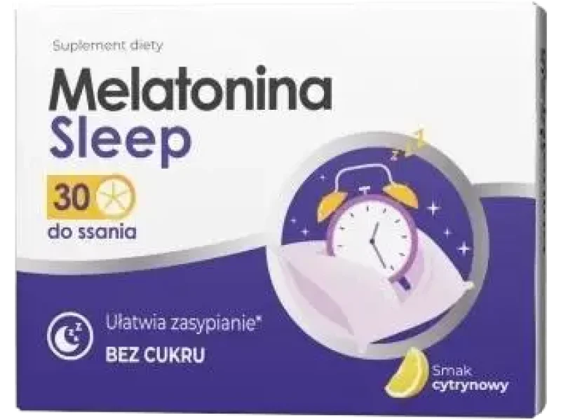 Melatonina Sleep, smak cytrynowy, tabletki do ssania