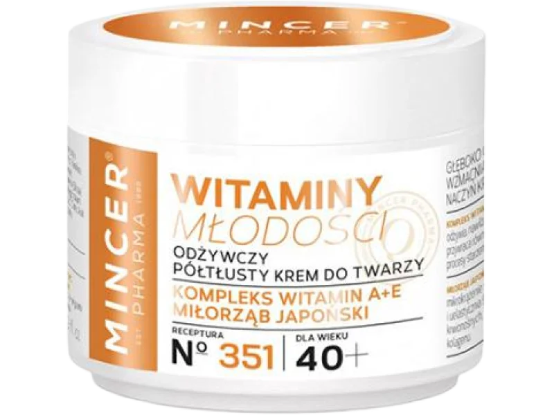 Mincer Pharma N°351 Witaminy młodości odżywczy półtłusty krem do twarzy 40+