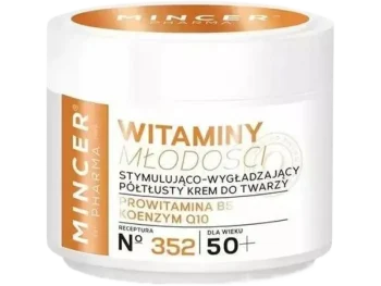 Zdjęcie produktu Mincer Pharma Witaminy Młodości N352 stymulująco-wygłodzający półtłusty krem do twarzy 50+
