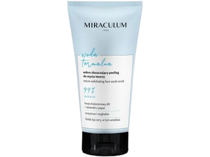 Miraculum woda termalna mikro złuszczający peeling do mycia twarzy, żel