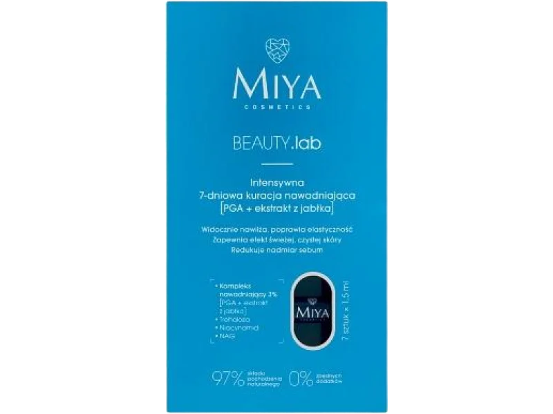 MIYA BEAUTY.lab Intensywna 7-dniowa kuracja nawadniająca, PGA+ekstrakt z jabłek, ampułki