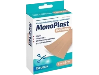 Zdjęcie produktu MonoPlast delikatny z opatrunkiem włókninowy cielisty do cięcia, plaster