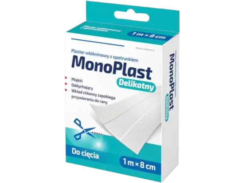MonoPlast delikatny z opatrunkiem włókninowy do cięcia, plaster