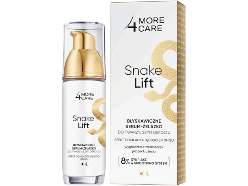 More4Care Snake Lift błyskawiczne serum-żelazko do twarzy, szyi i dekoltu