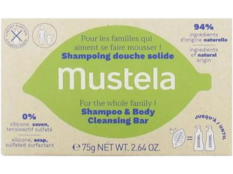 Mustela kostka organic do włosów i ciała, szampon