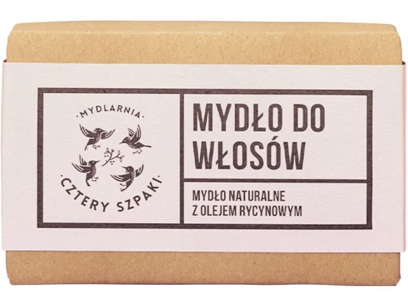 Mydlarnia Cztery Szpaki, mydło do włosów z olejem rycynowym