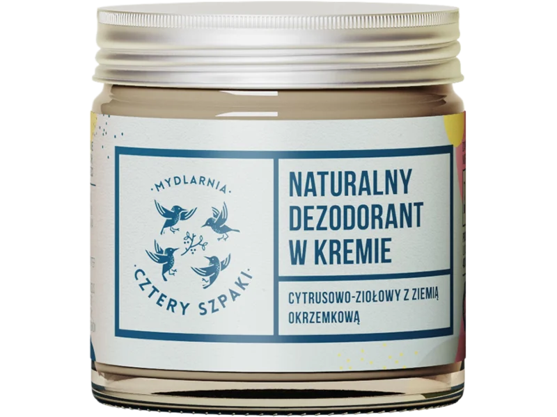 Mydlarnia Cztery Szpaki, naturalny dezodorant w kremie cytrusowo-ziołowy