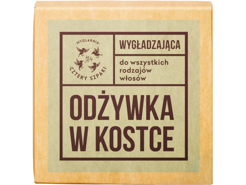Mydlarnia Cztery Szpaki odżywka w kostce wygładzająca do wszystkich rodzajów włosów, kostka