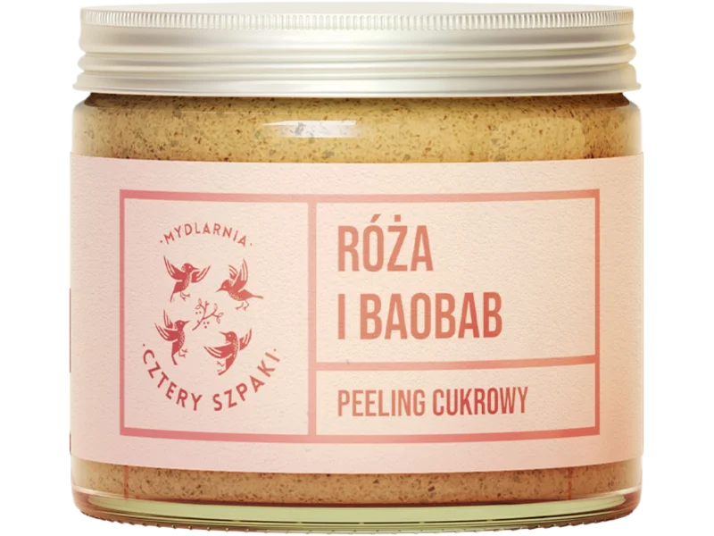 Mydlarnia Cztery Szpaki peeling róża i baobab