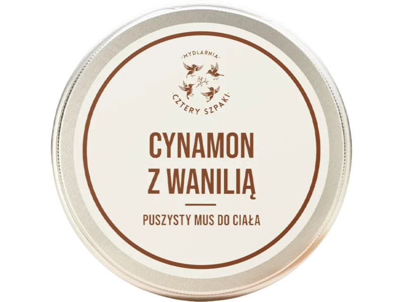 Mydlarnia Cztery Szpaki puszysty mus do ciała, cynamon z wanilią