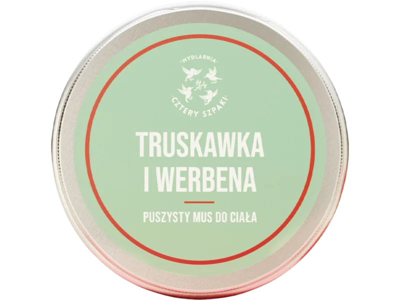 Mydlarnia Cztery Szpaki puszysty mus do ciała, truskawka i werbena