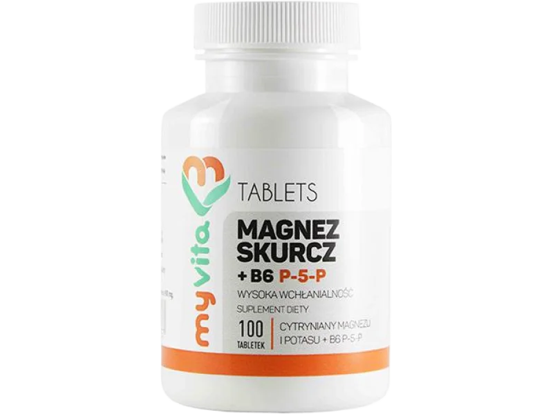 MyVita Magnez skurcz P-5-P (magnez + potas + B6), tabletki