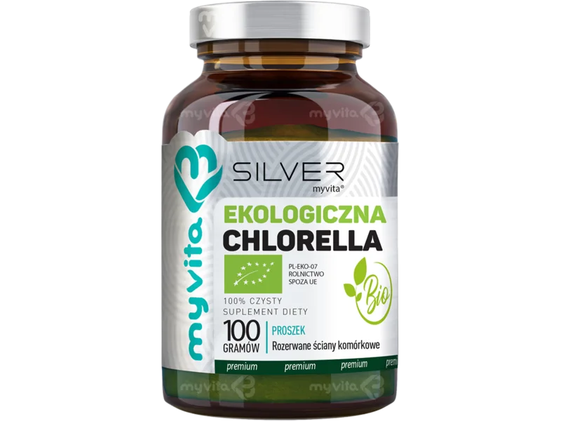 MyVita Silver Pure 100% Chlorella Bio, proszek
