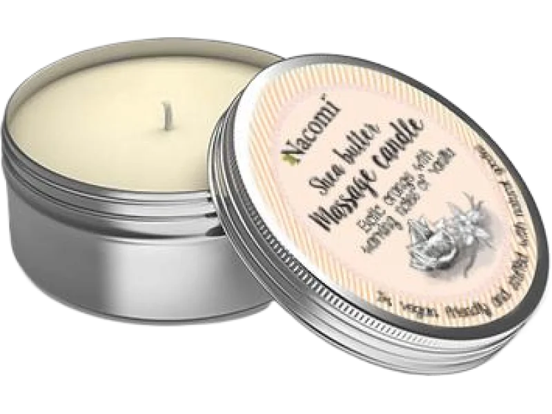 Nacomi świeca do masażu Exotic orange with warming notes of vanilla, balsam